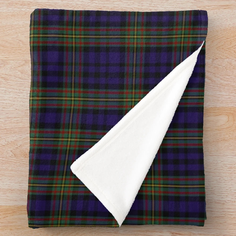 Soft and warm MacLellan clan tartan plush blanket