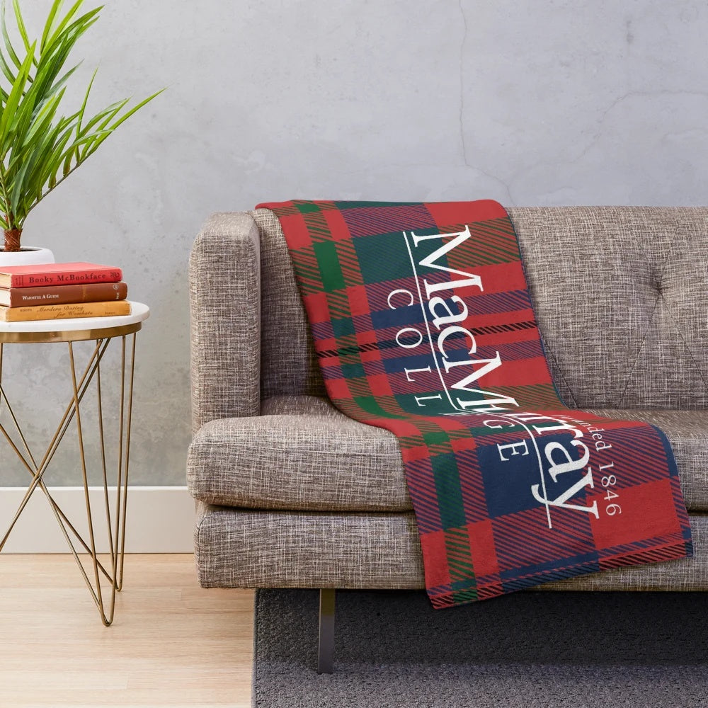 MacMurray College Tartan Plush Blanket