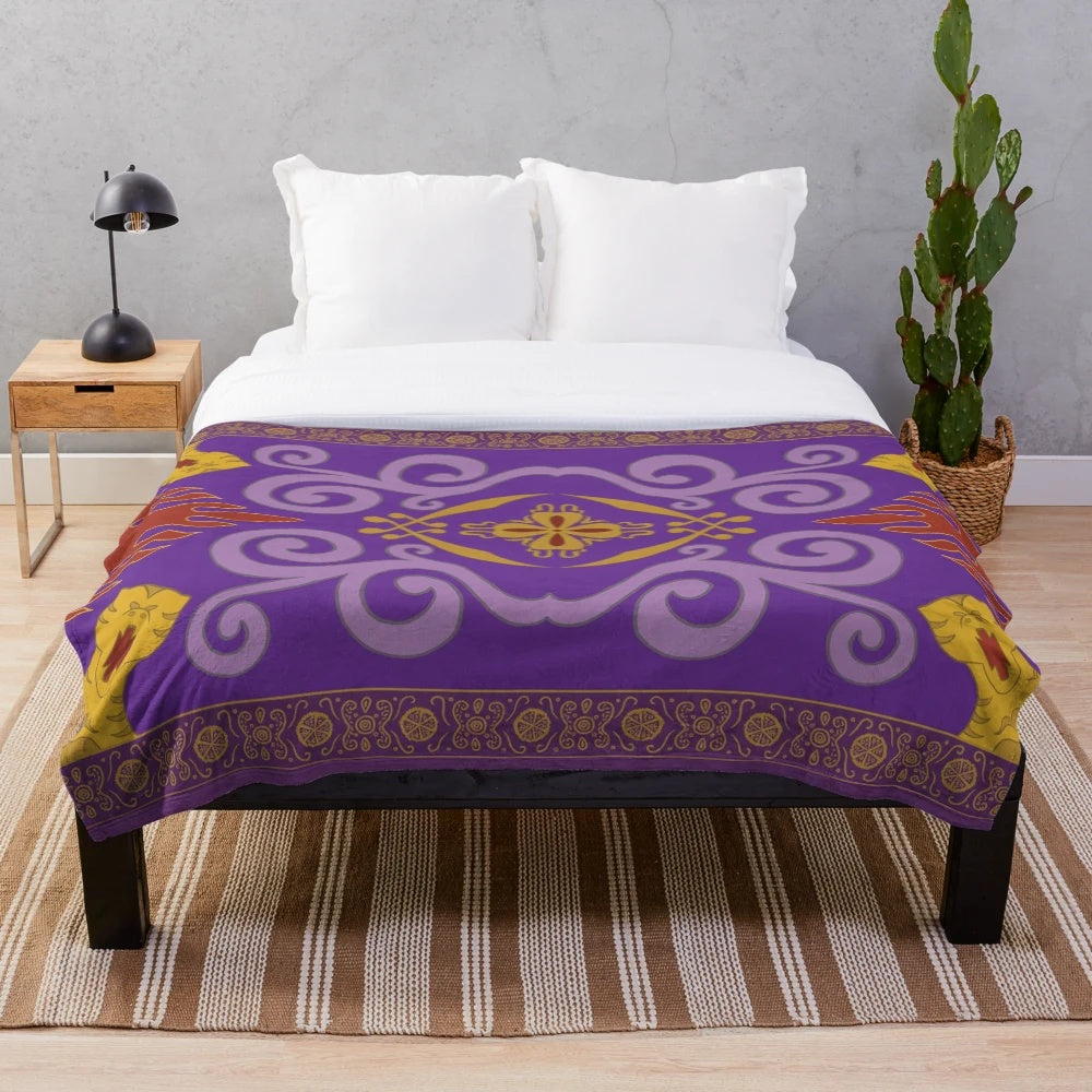 Soft and plush magic carpet-inspired blanket for Aladdin fans