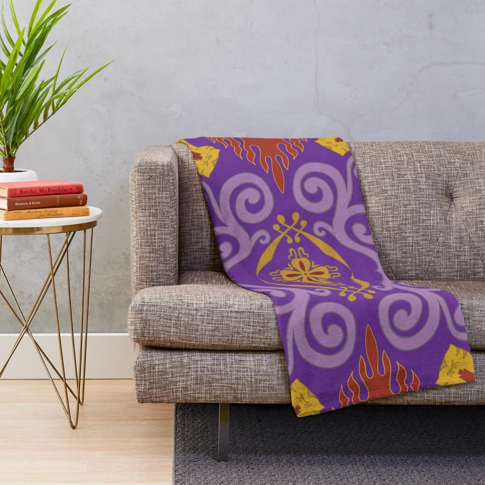 Soft and plush magic carpet-inspired blanket for Aladdin fans