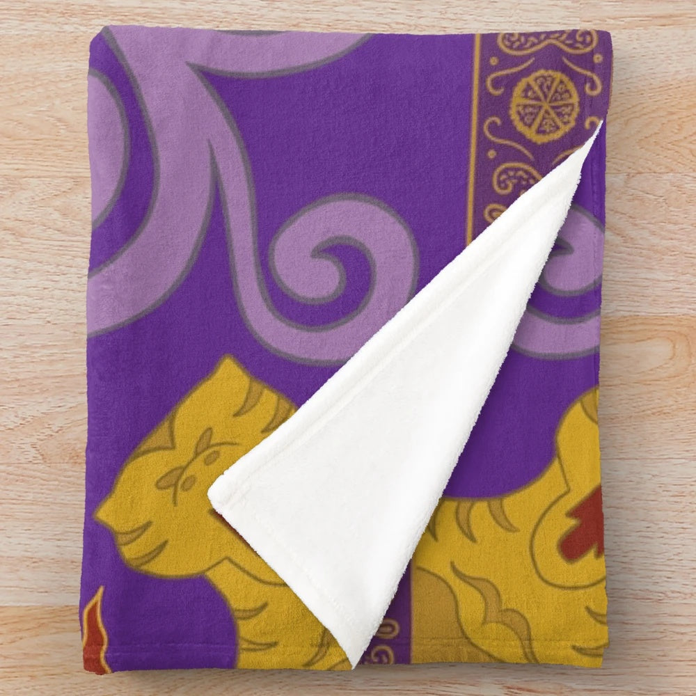 Soft and plush magic carpet-inspired blanket for Aladdin fans