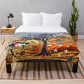 Magical tree plush blanket with nature-inspired design
