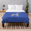 Magical unicorn plush blanket with vibrant rainbow design