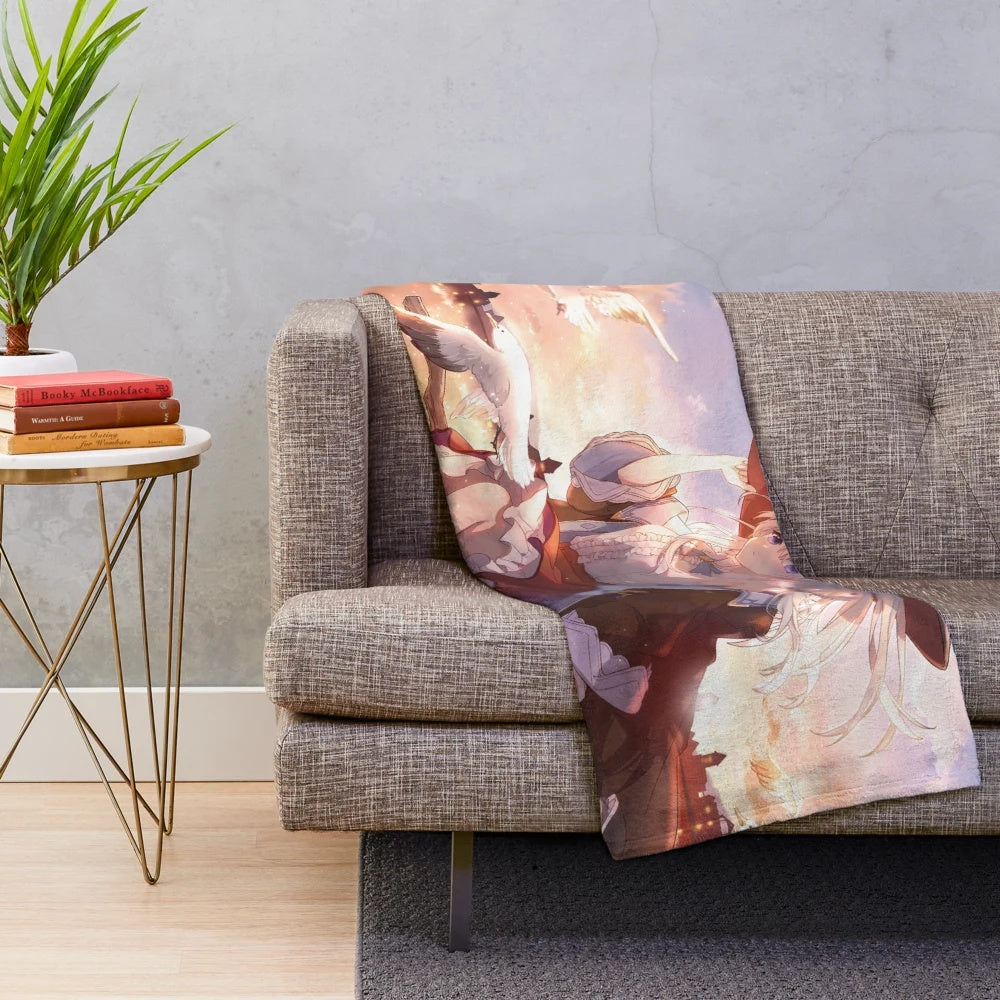 Majo no Tabitabi Elaina Sunset Plush Blanket
