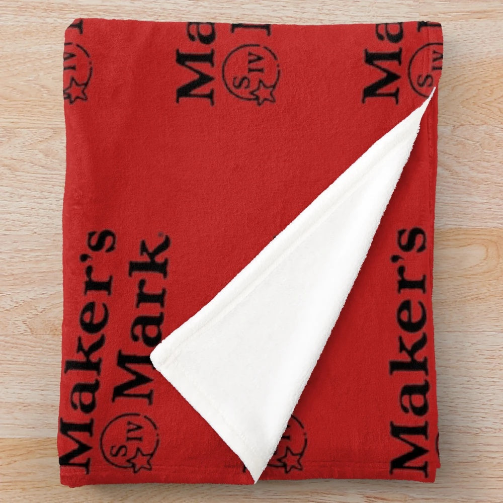 Makers Mark bourbon inspired plush blanket