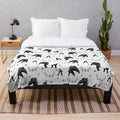 Malayan Tapir Plush Blanket with Soft, Warm Texture