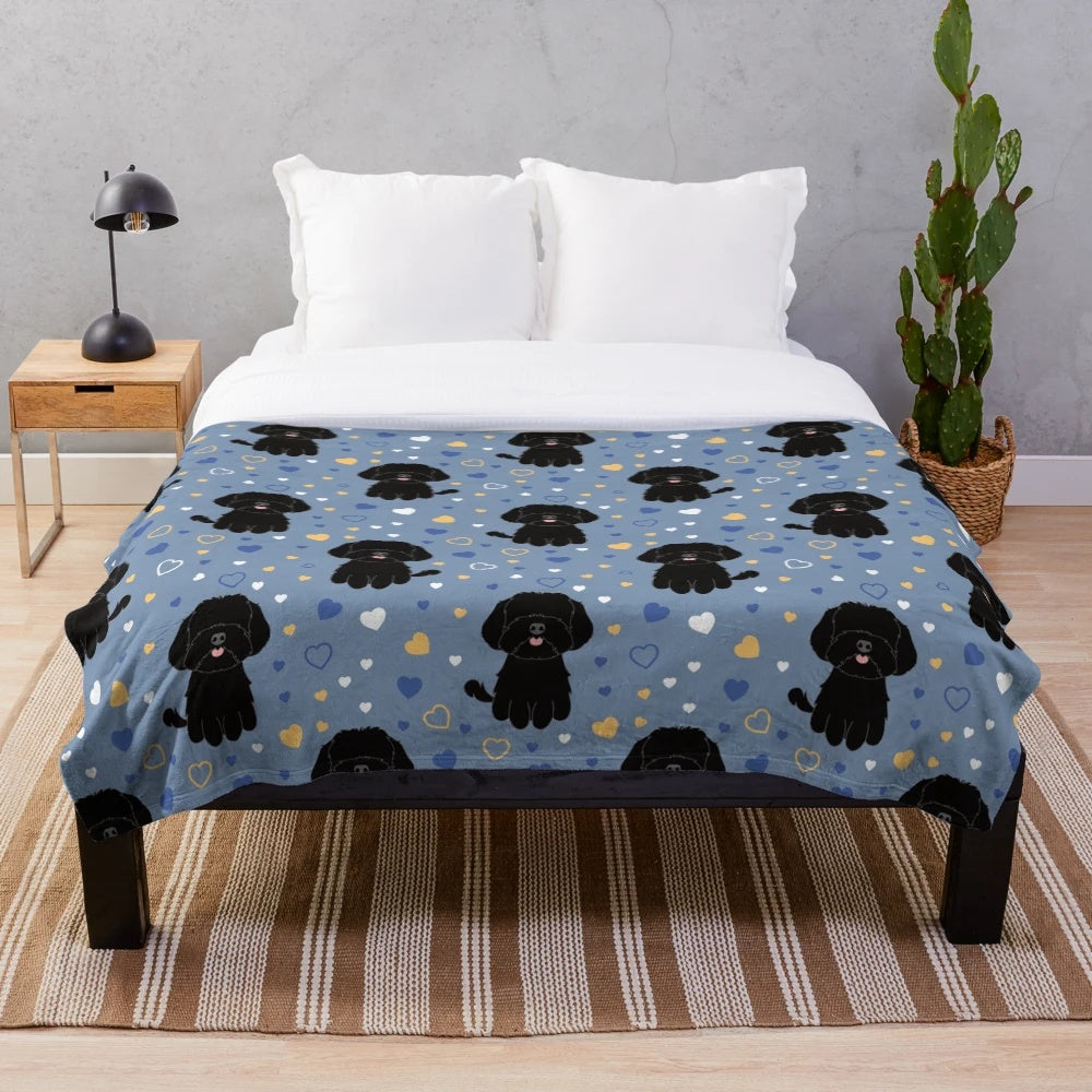 Soft and Cuddly Maltipoo Moodle Dog Plush Blanket