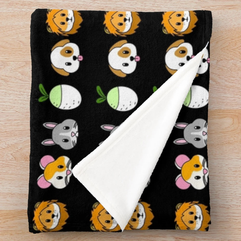 Mamamoo & Moomoo inspired plush blanket featuring cute animal designs