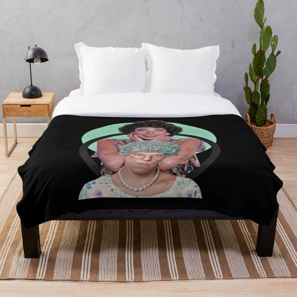Mamas Family Eunice plush blanket featuring the beloved character from the 80s TV sitcom