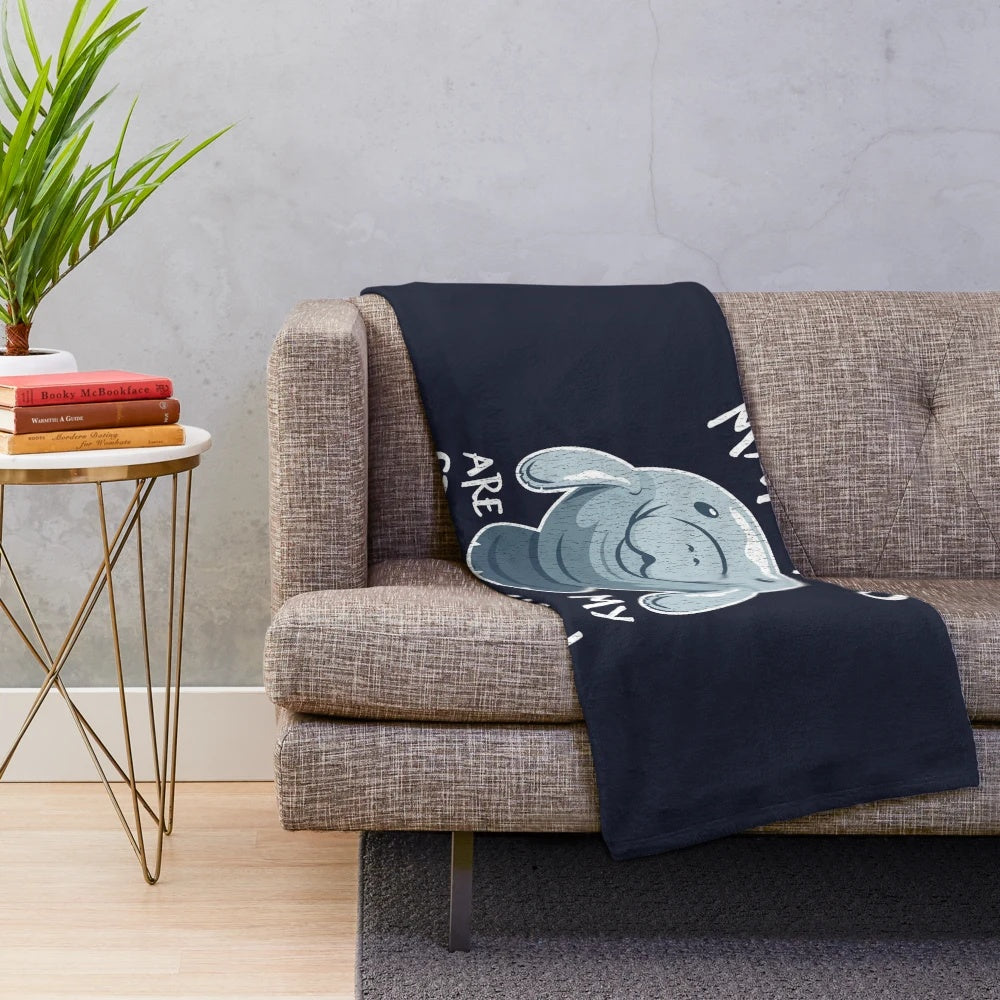 Soft and cuddly manatee plush blanket with a cute and playful design