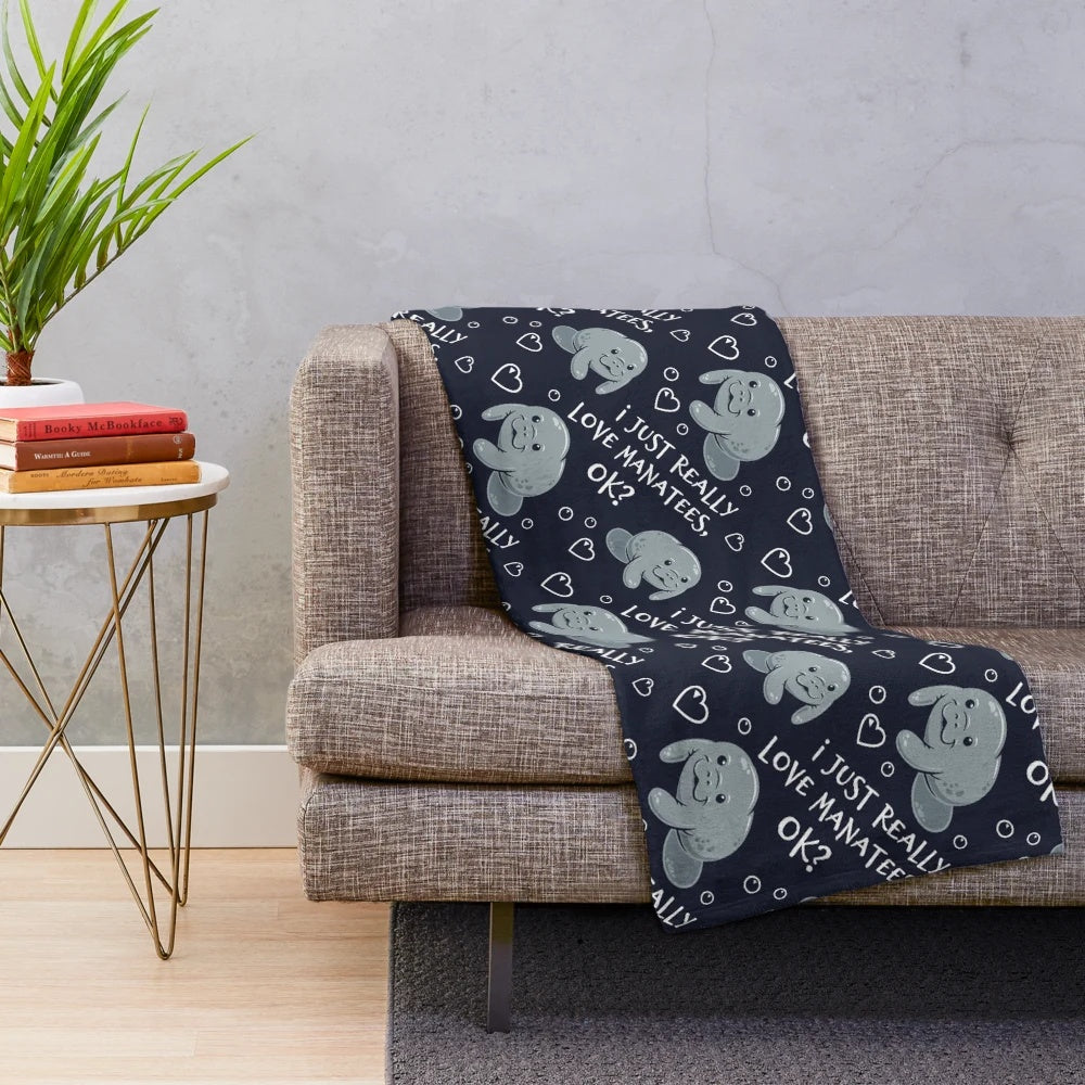 Soft and cuddly manatee plush blanket for animal lovers
