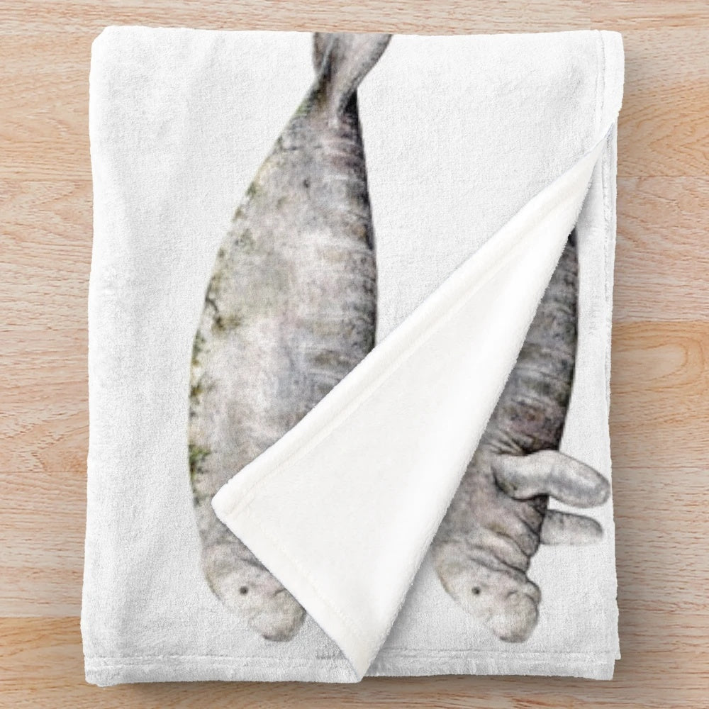 Manatee Plush Blanket - Cozy and Soft Ocean Animal Throw