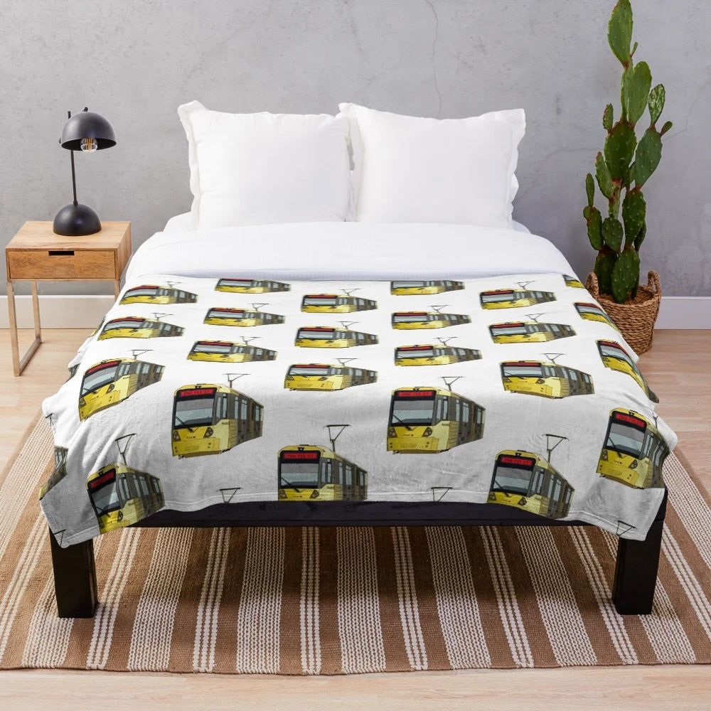 Manchester Tram Plush Blanket