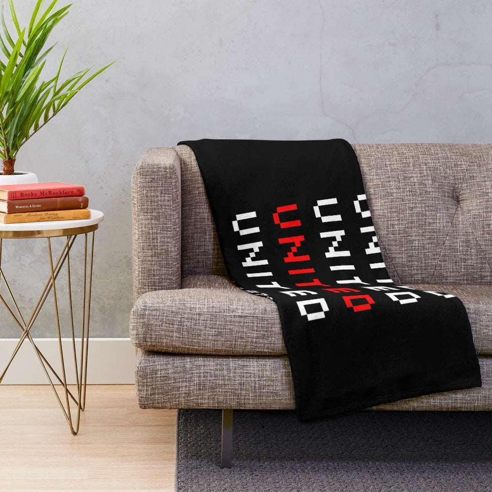 Manchester United themed plush blanket