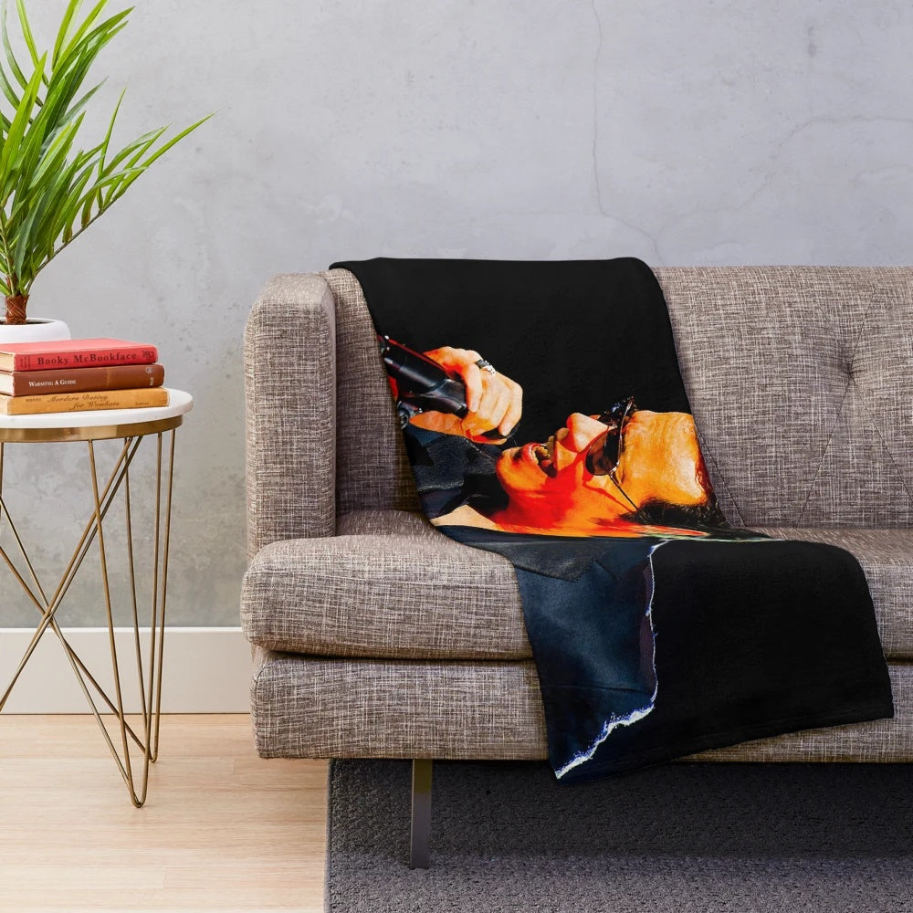 Marc Anthony-inspired plush blanket with concert tour design