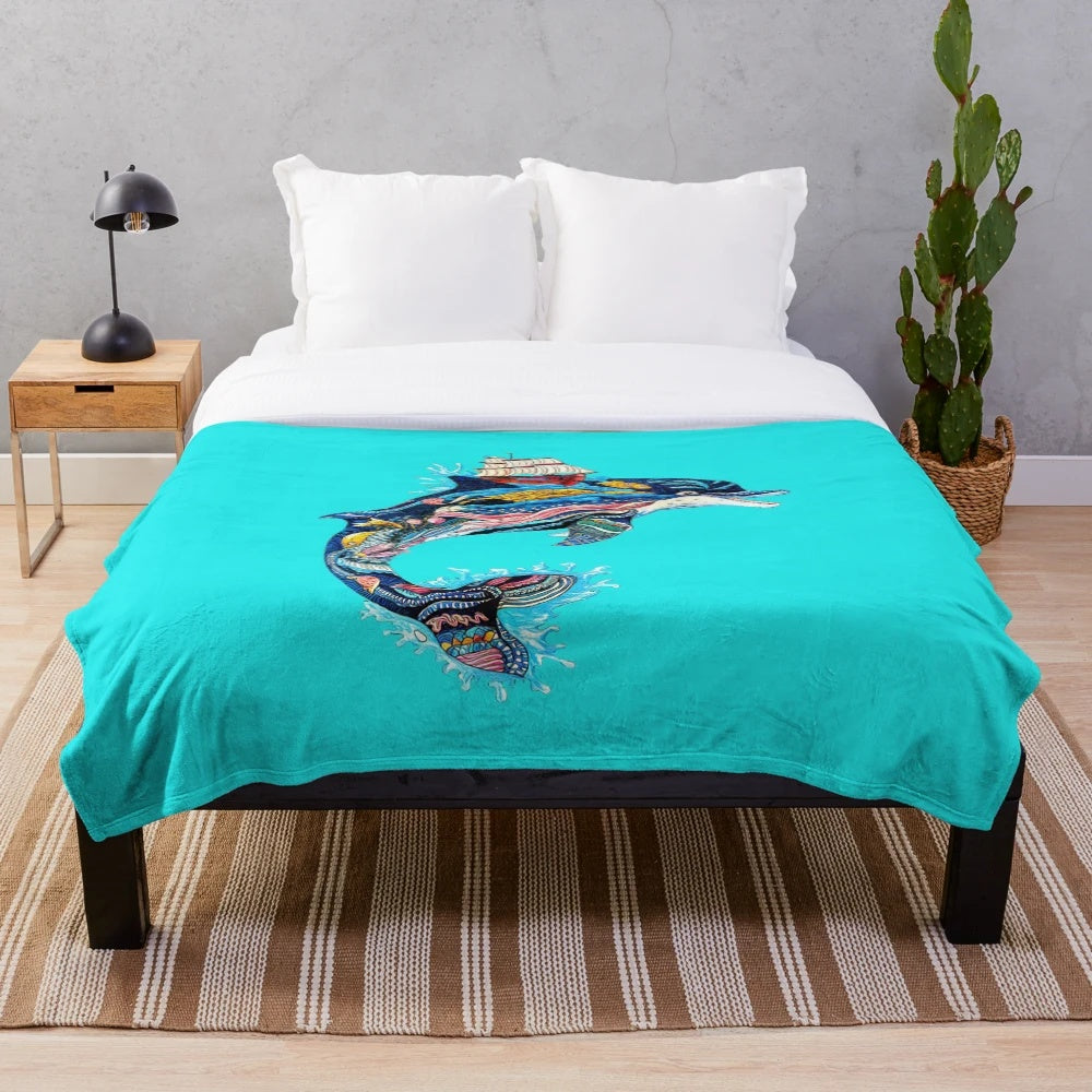 Soft and plush marine life themed blanket