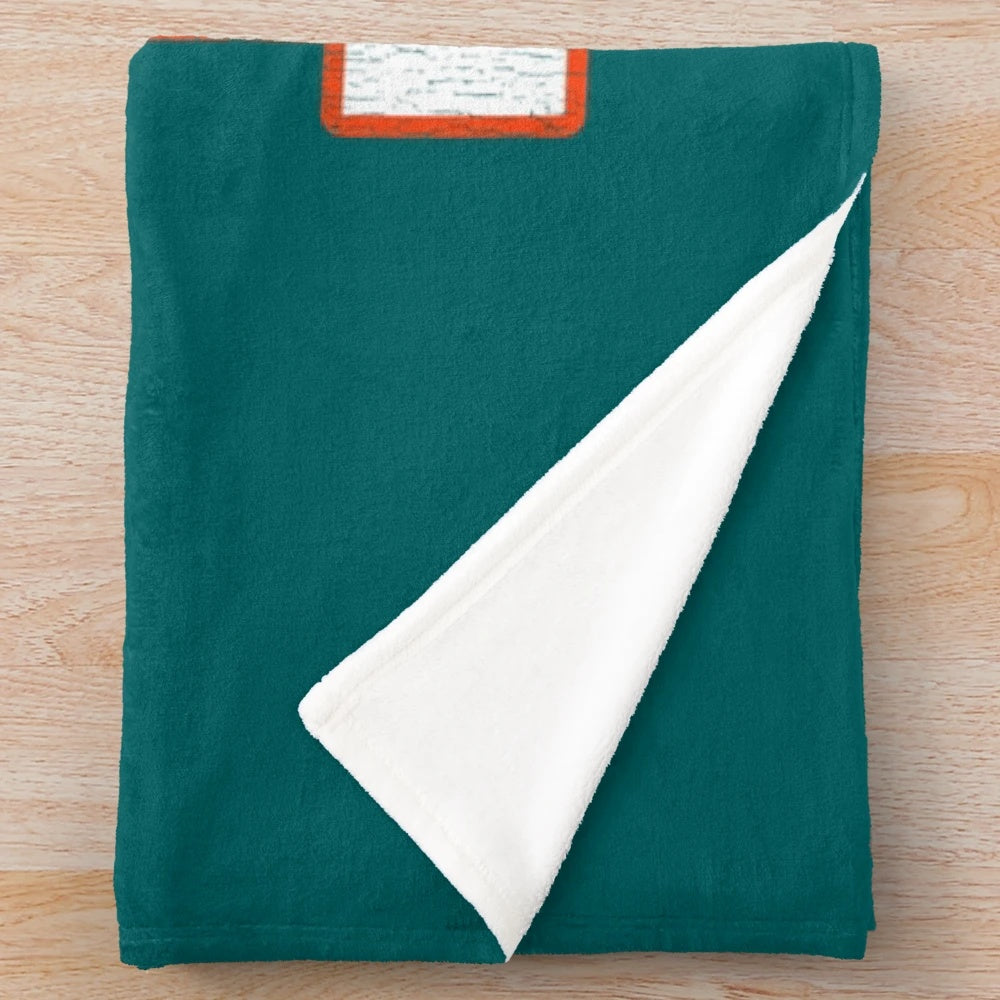 Soft and warm plush blanket with a marine-inspired design for sports fans