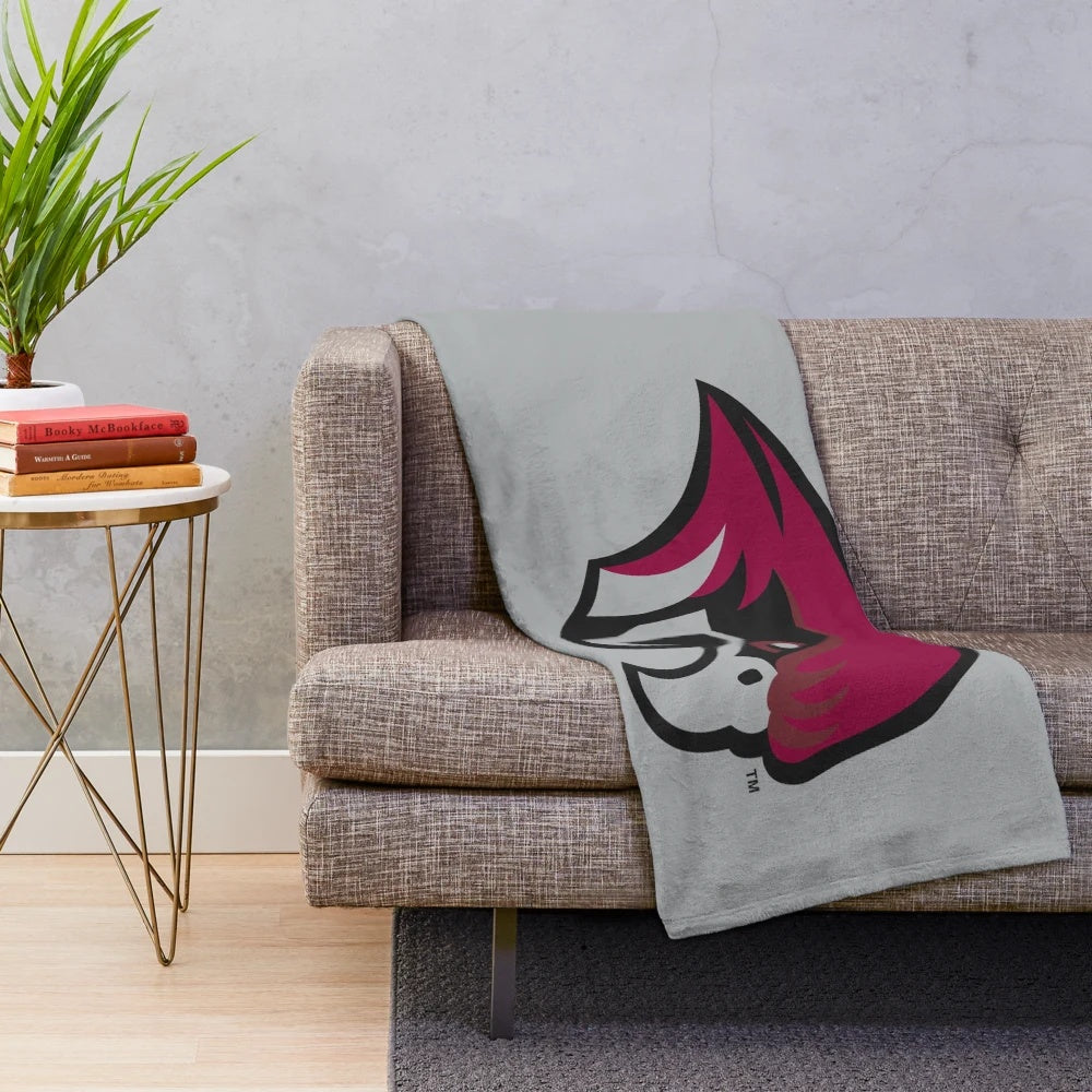 Plush blanket featuring the Maroons logo for college sports fans