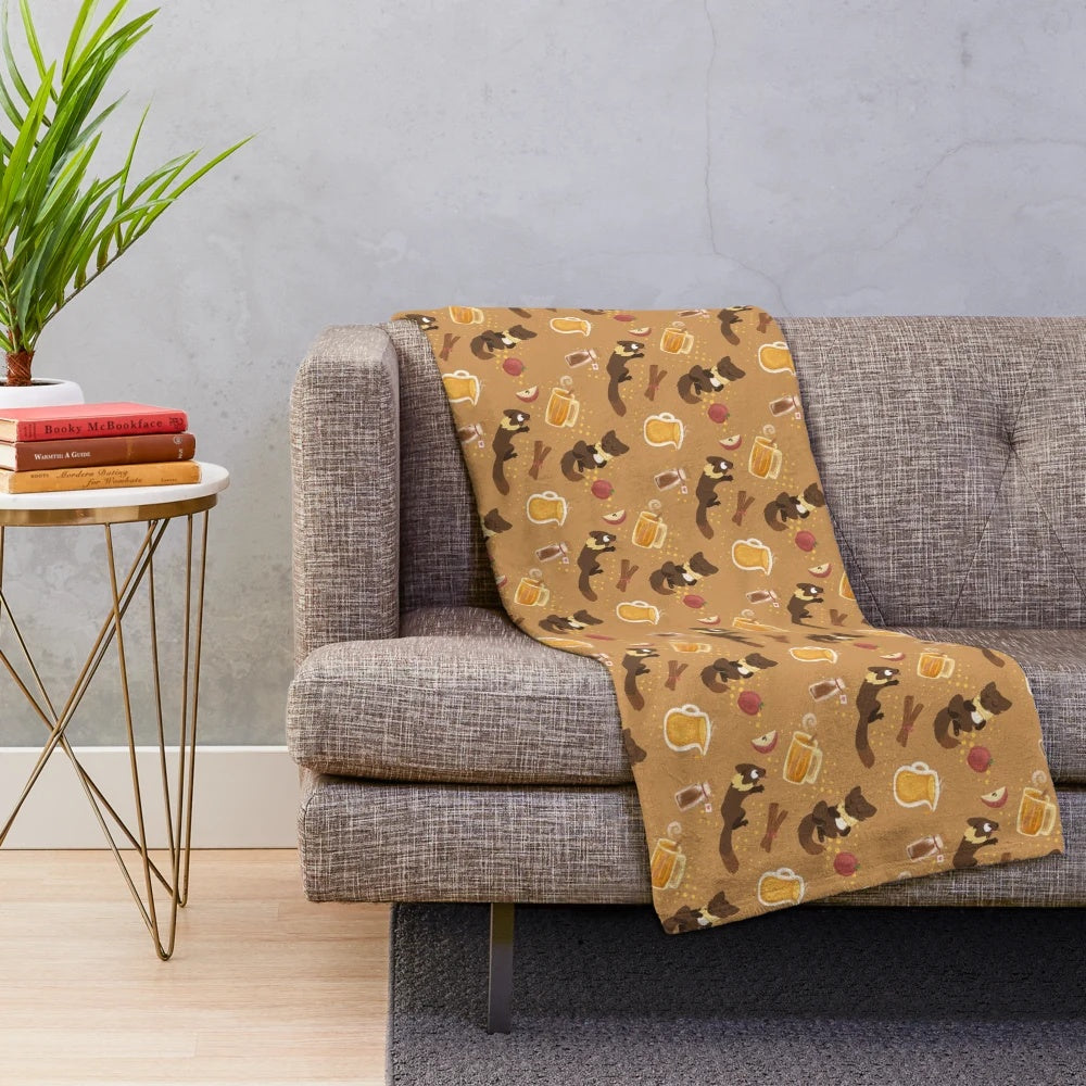 Marten Cider Repeating Pattern Plush Blanket