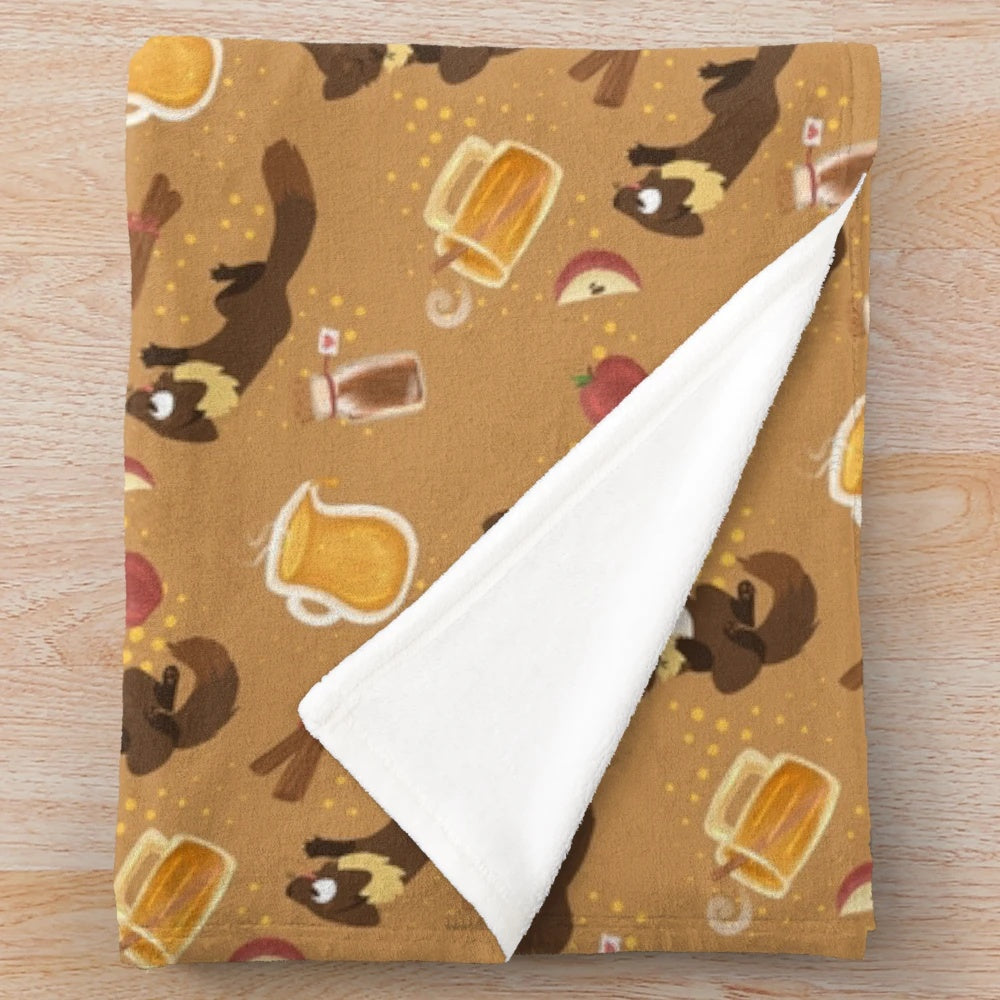 Marten Cider Repeating Pattern Plush Blanket