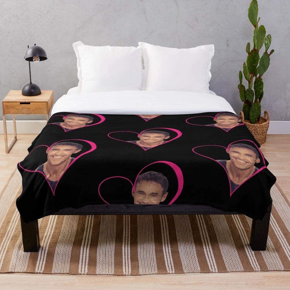 Marti Pellow inspired plush blanket for 90s music fans