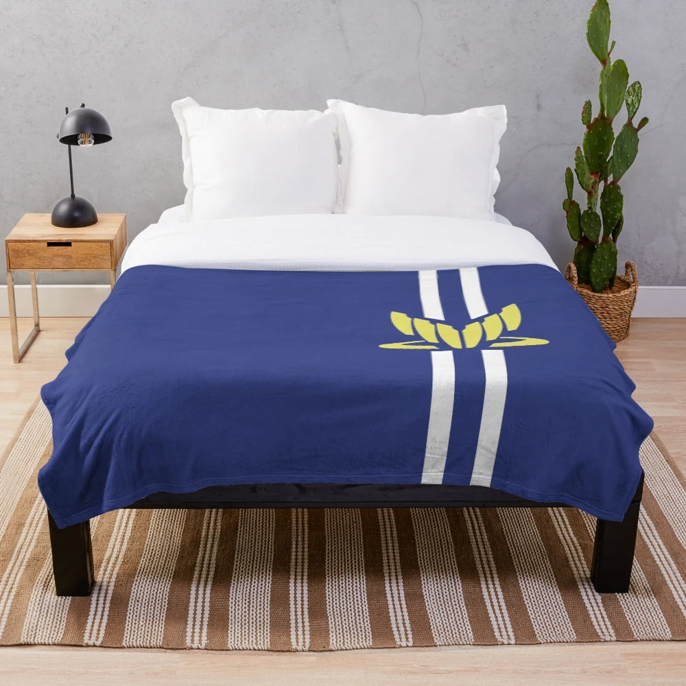 Mass Effect Kaidan Alenko inspired plush blanket