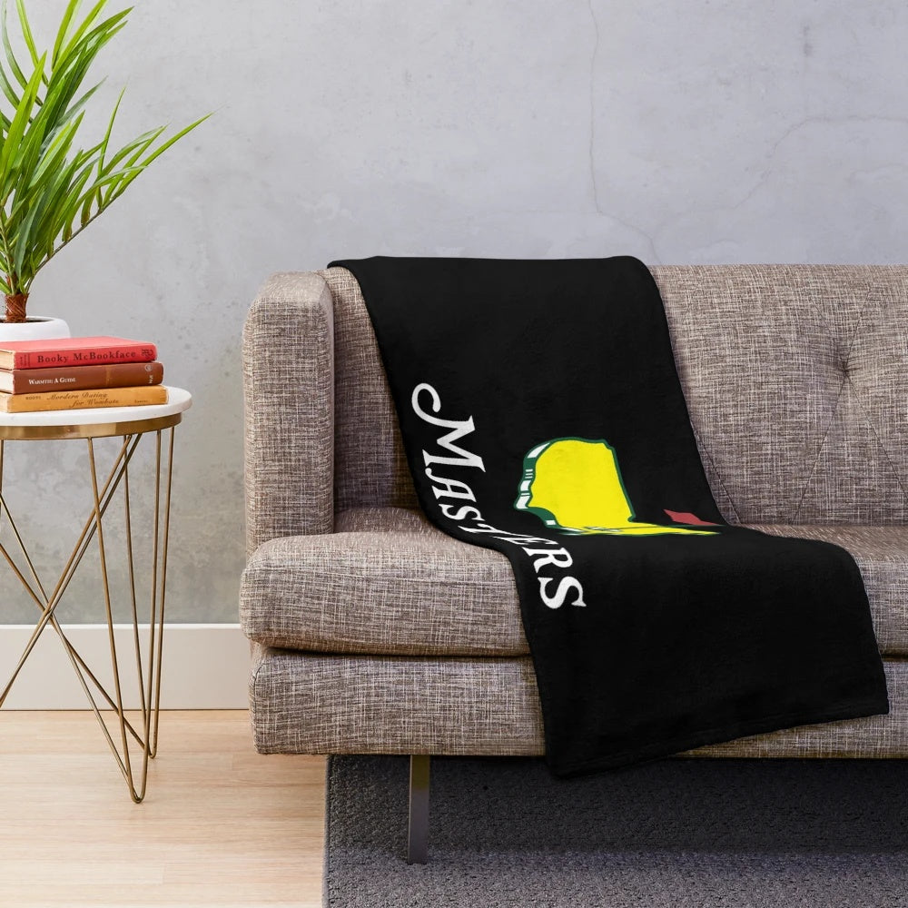 Masters 2022 Plush Blanket with golf club and tournament logo