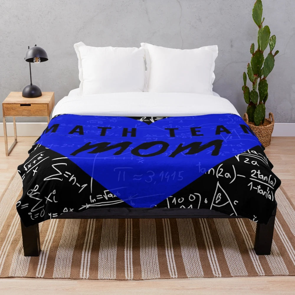 Soft and warm plush blanket for proud math team moms