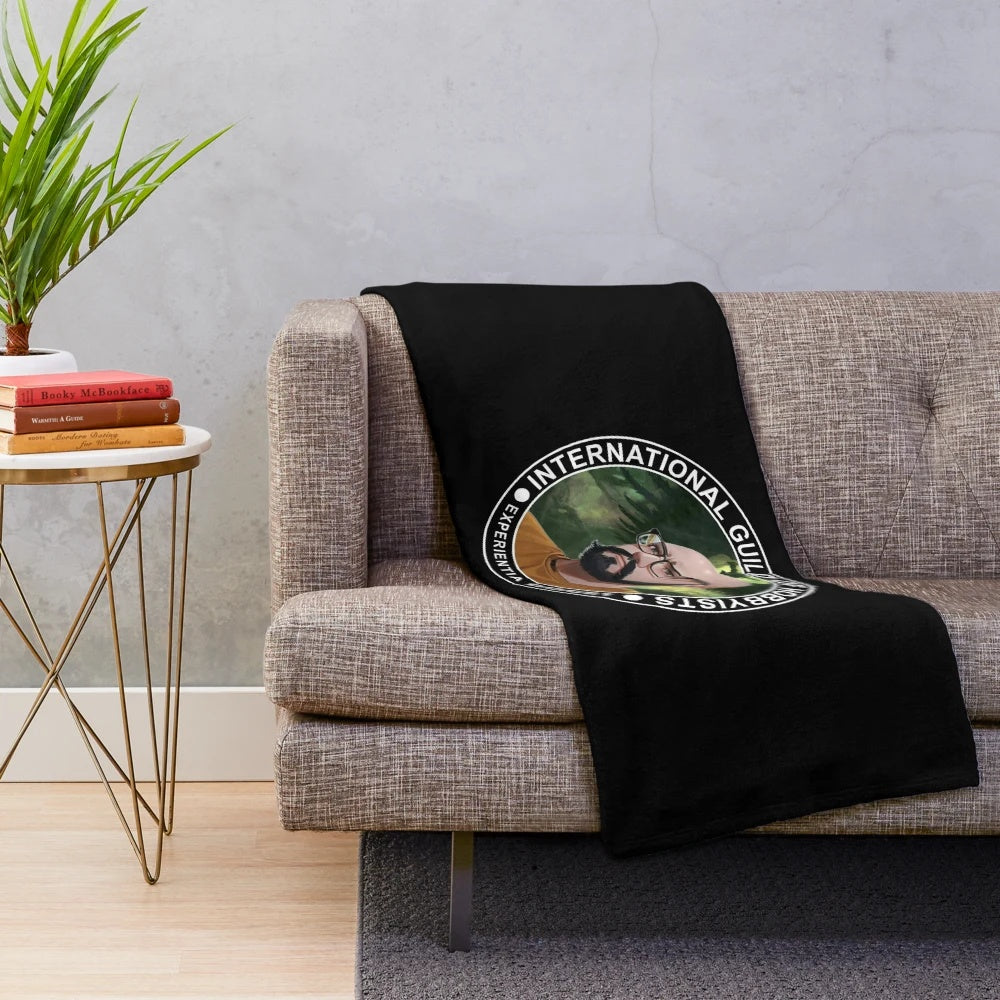 Cozy "Mathias" Plush Blanket featuring Warhammer-inspired space marine design