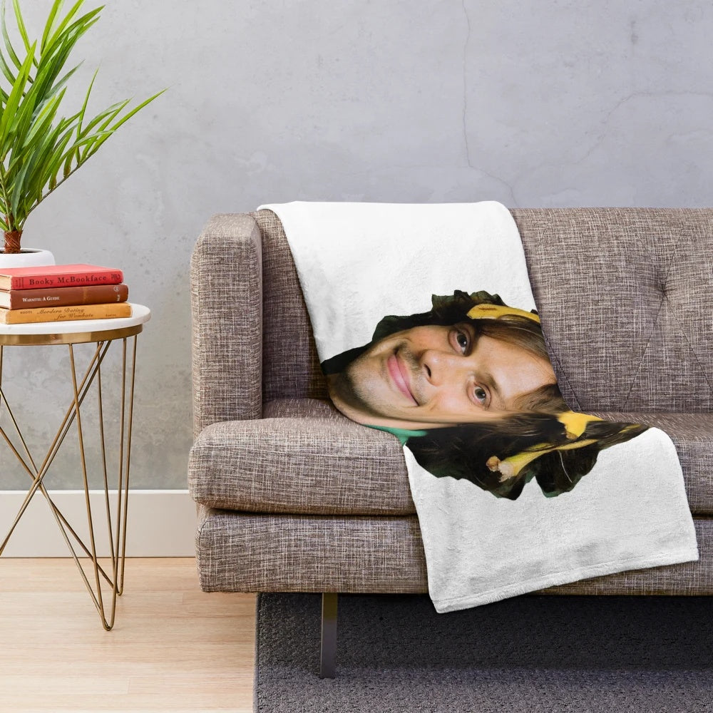 Matthew Gray Gubler inspired plush blanket with actor's image and signature colors