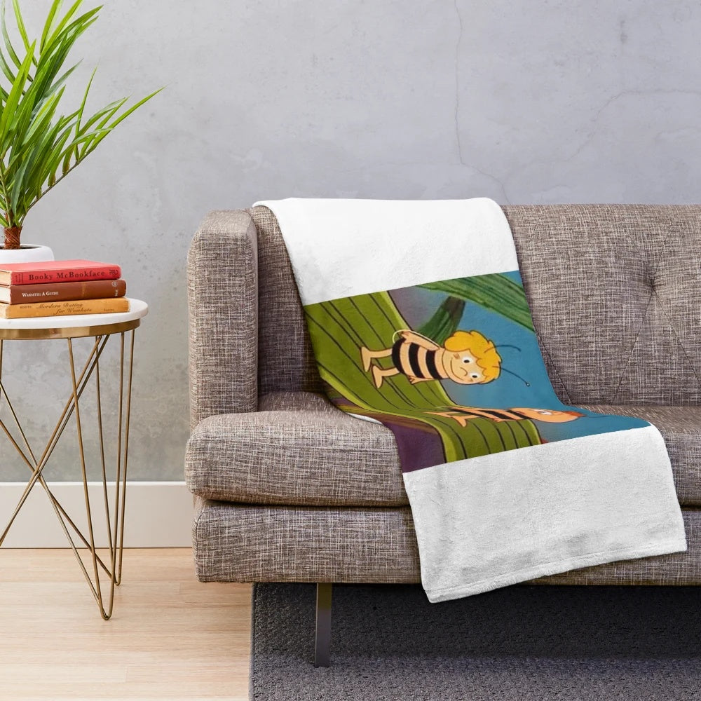 Maya the Bee inspired plush blanket for children