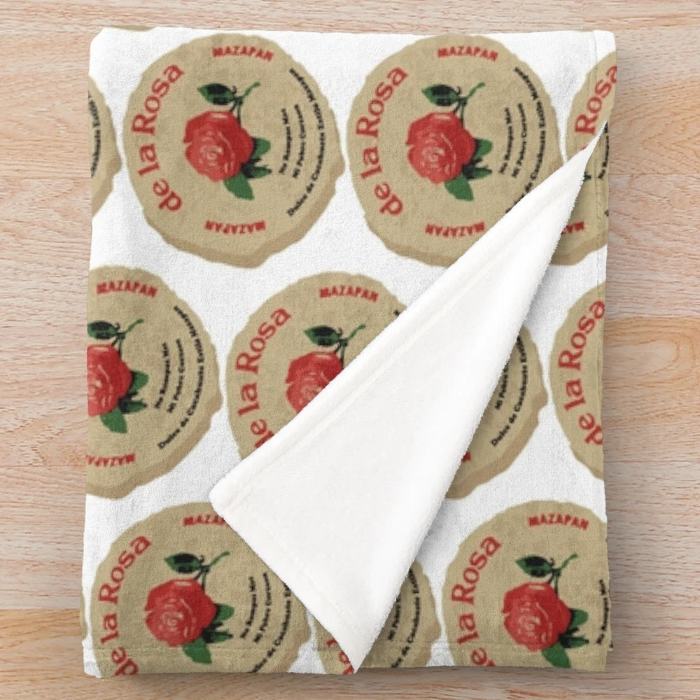 Soft and cuddly plush blanket featuring a mazapán-inspired design