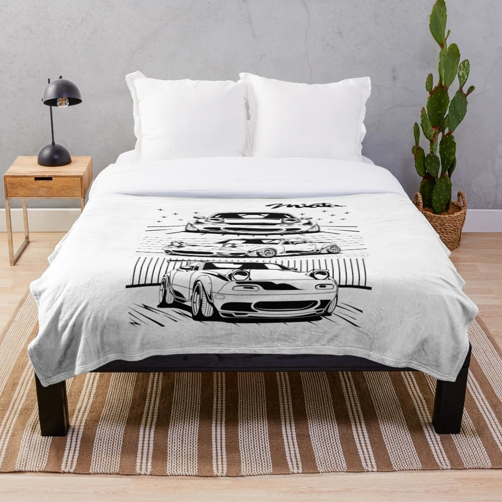 Mazda Miata Plush Blanket for Car Lovers