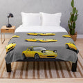 Cozy Mazda MX-5 Miata NA MK1 plush blanket with car illustration