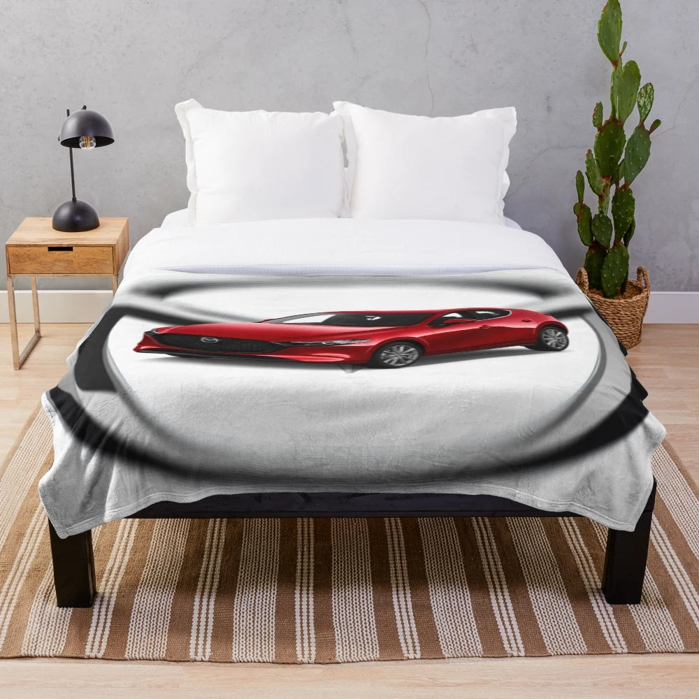 Mazda3 plush blanket, cozy and soft automotive throw