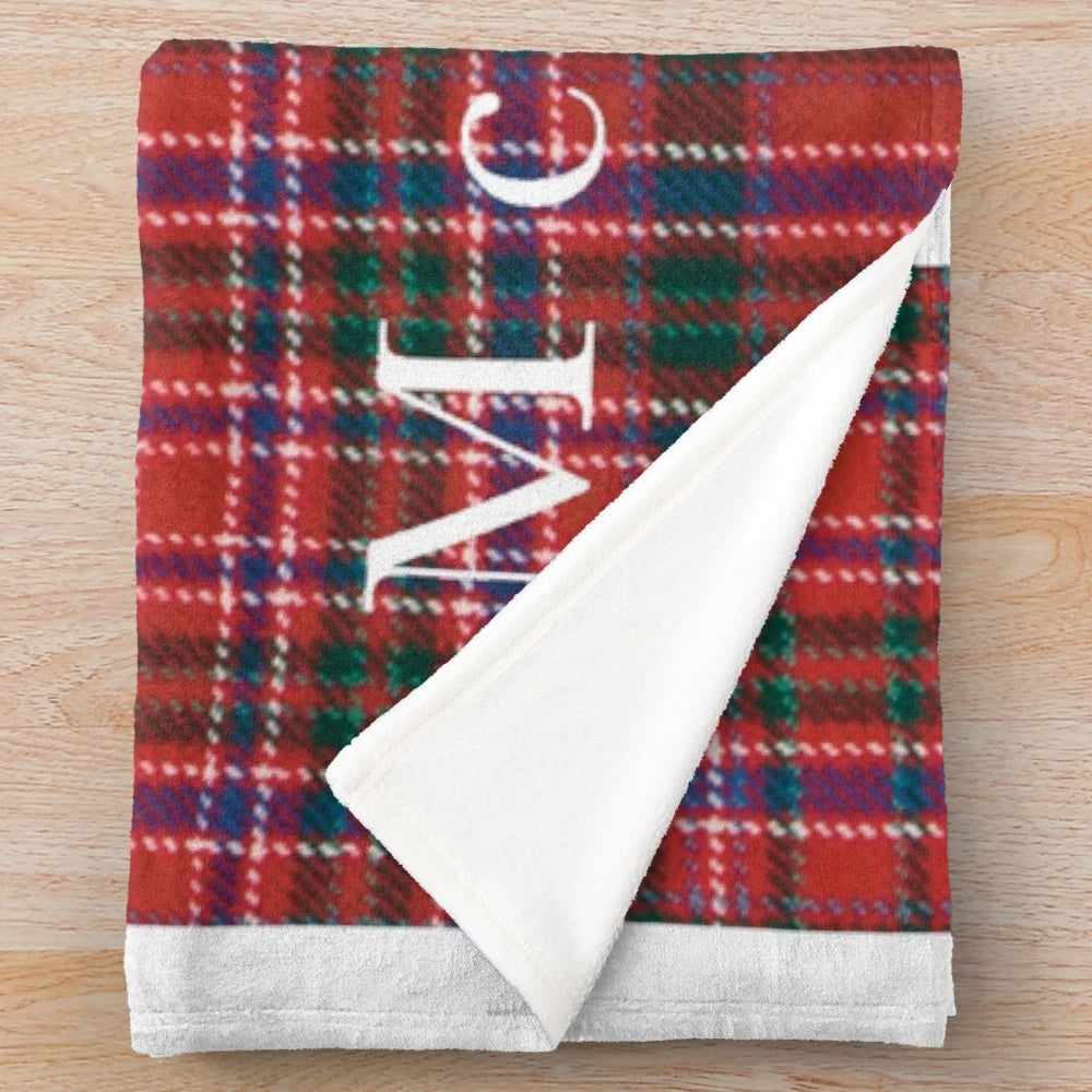 McAllister tartan plush blanket in a Scottish-inspired design