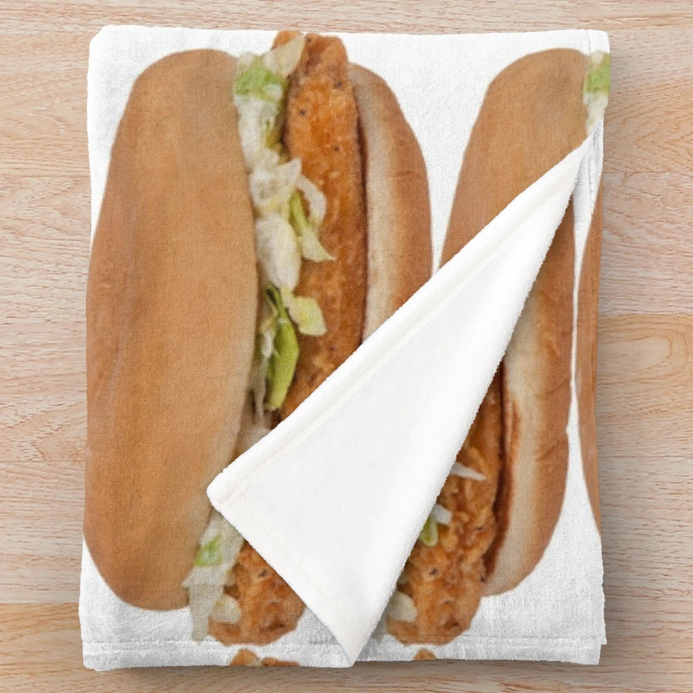 Plush McChicken-themed blanket for cozy home decor