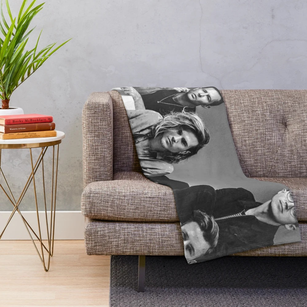 McFly-themed plush blanket featuring the band's logo