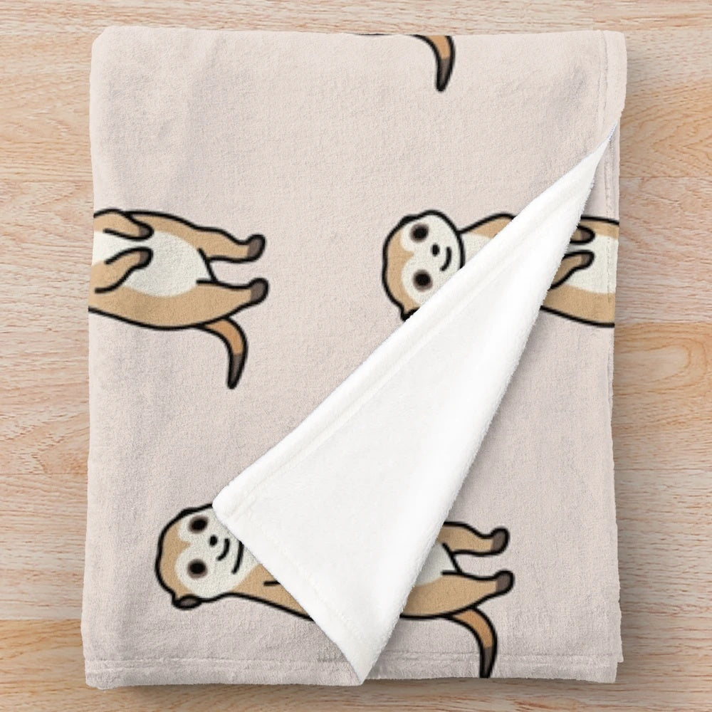Soft and cuddly meerkat plush blanket for a cozy and charming home decor touch