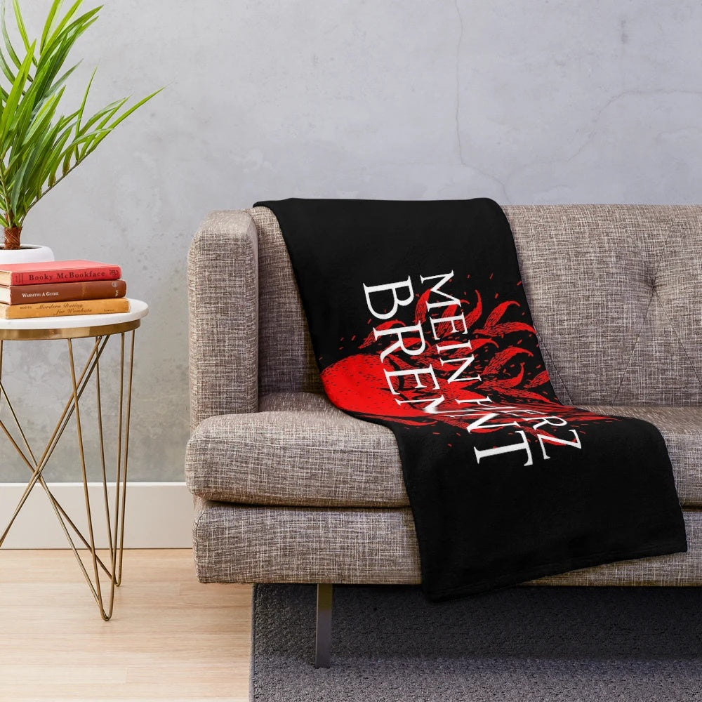 Mein Herz Brennt inspired plush blanket with a cozy, soft design