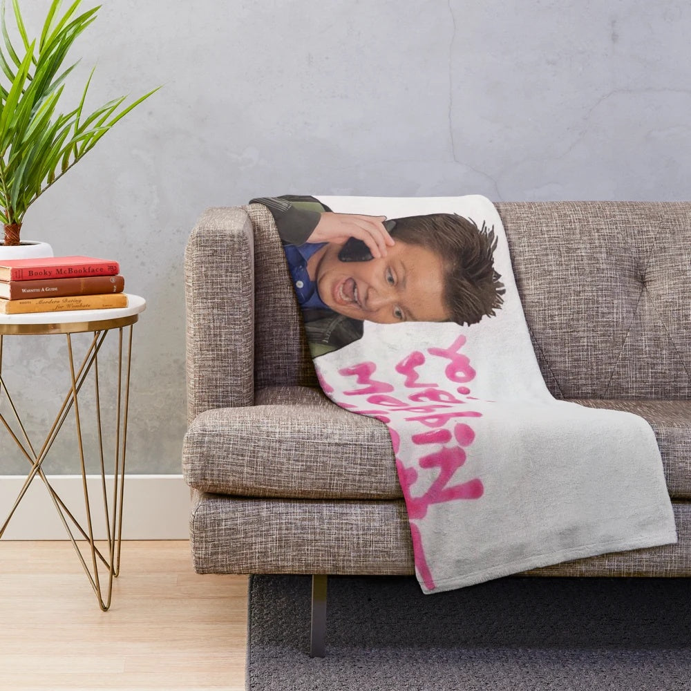 Plush blanket featuring a humorous "Gibby Mobbin Or What?" meme design