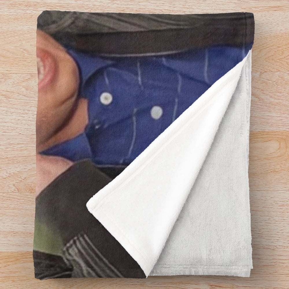 Plush blanket featuring a humorous "Gibby Mobbin Or What?" meme design