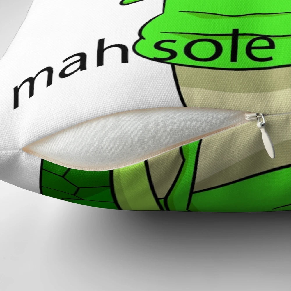 Soft, plush pillow featuring a fun meme design with a frog and heart