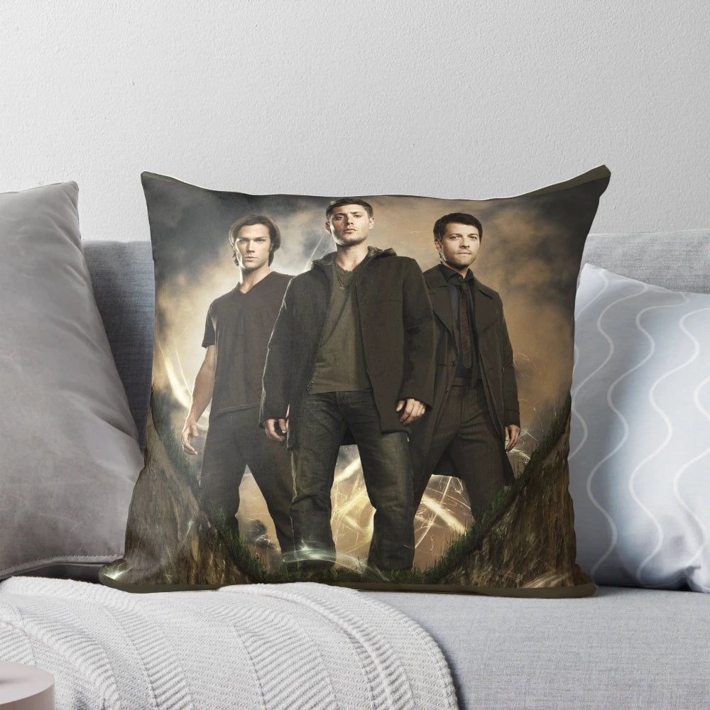 Cozy memory foam pillow with a supernatural-inspired design