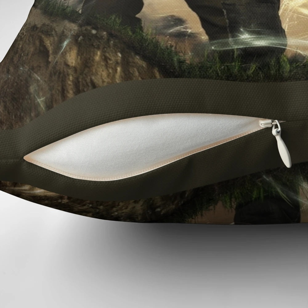 Cozy memory foam pillow with a supernatural-inspired design