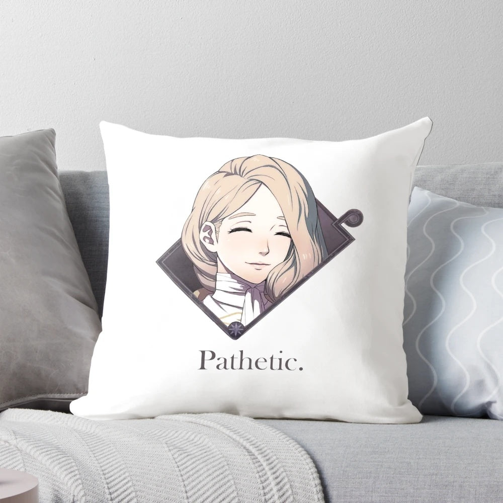 Soft pillow featuring the likeness of Mercedes von Bartels from the video game Fire Emblem: Three Houses