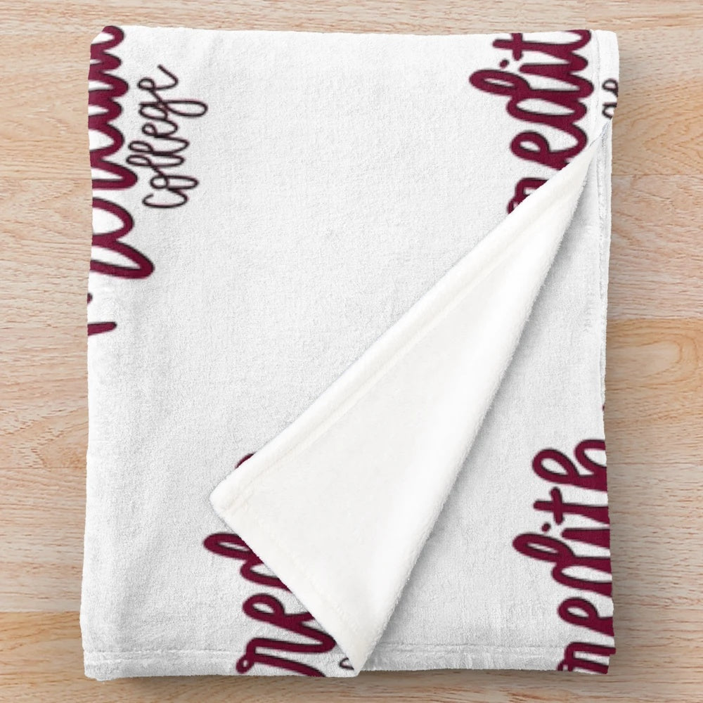 Meredith College plush blanket in a soft, cozy design