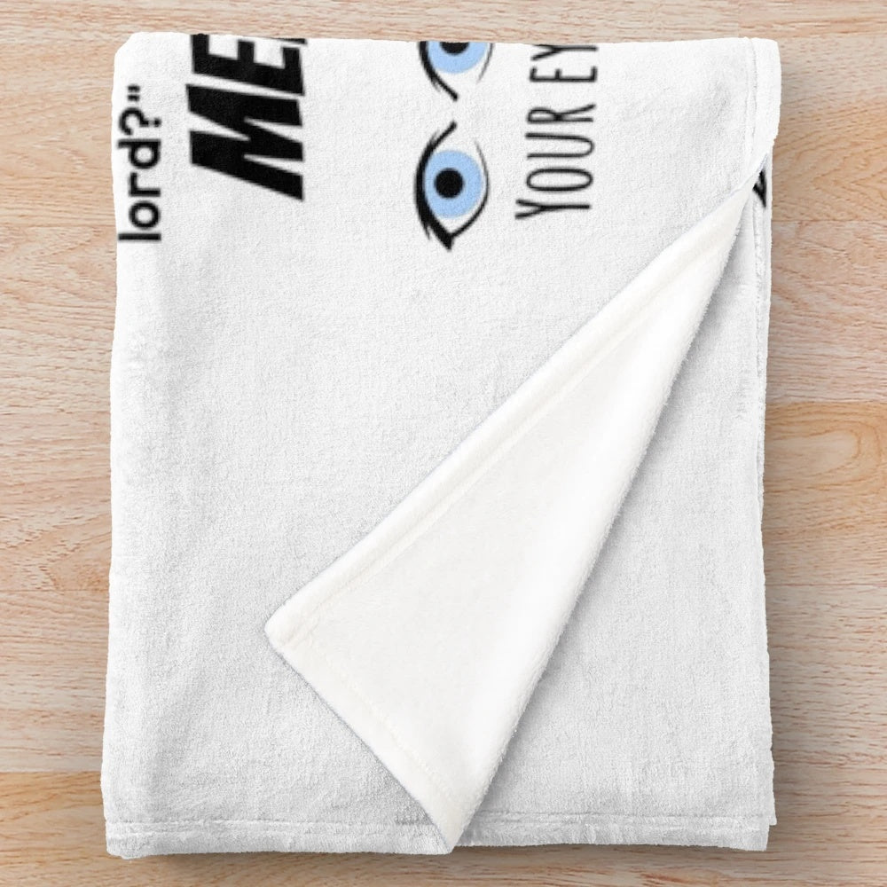 Merlin-themed plush blanket with quotes from the TV series