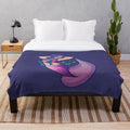 Soft and cuddly mermaid plush blanket with an ocean-inspired design