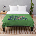 Mermaid plush blanket with holiday design